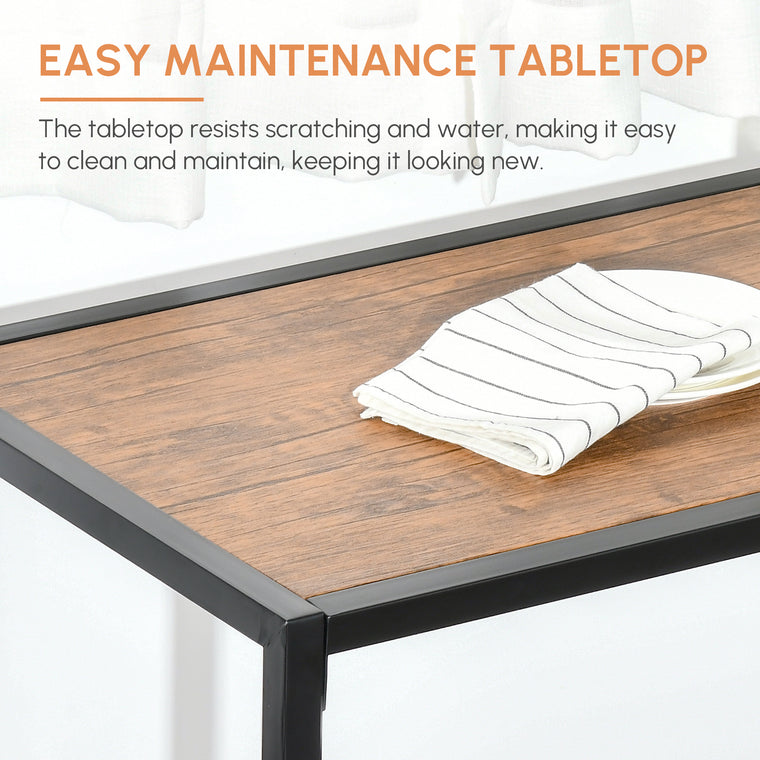 Industrial 3-Piece Dining Set for 2