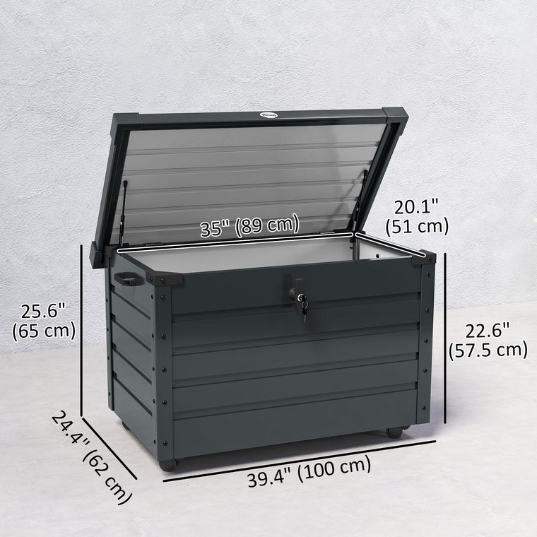 78 Gallon Storage Box with Wheels and Handles