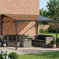 11' x 10' Outdoor Pergola, Wall Mounted Hardtop Lean-to Gazebo with Polycarbonate Roof and Metal-Aluminium Frame