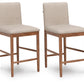 Isanti - Upholstered Barstool (Set of 2) - Light Brown