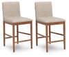 Isanti - Upholstered Barstool (Set of 2) - Light Brown