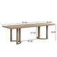 95" Modern Dining Table with U-Shaped Trestle Base, Seats 8 Comfortably, Dining Desk Perfect for Gatherings, 95" L x 39" W x 30" H, Natural Ash
