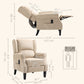 Massage Recliner Chair with Extendable Footrest - Beige