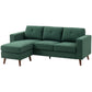 L-Shaped Sectional Sofa with Reversible Chaise - Dark Green