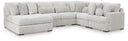 6 Pc. Sectional With Armless Chaise And RAF Corner Chair