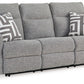 Biscoe - Power Reclining Sofa With Adj Headrest - Pewter