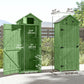30" x 21" x 71" Garden Storage Shed, Outdoor Tool Utility Storage House with 3 Tier Shelves and Roof, Green