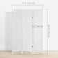 3 Panel Room Divider, 5.6 Ft Tall Portable Folding Privacy Screen, Wood Partition Wall Divider for Home Office, White