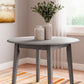 Shullden - Gray - Round Drm Drop Leaf Table