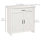 Farmhouse Sideboard Buffet with Barn Doors - Distressed White