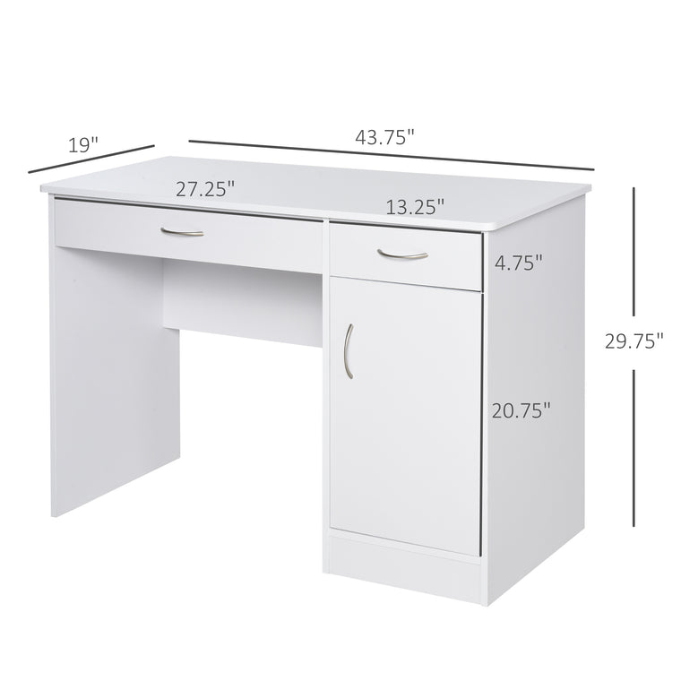 Computer Desk with Storage Drawers and Cabinet
