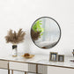 24" Decorative Wall Mirror for Bedroom Living Room, Modern Round Bathroom Mirror for Home Decor, Black