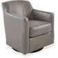 Bradney - Fossil - Swivel Accent Chair - Leather Match