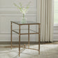 Cloverty - Aged Gold Finish - Rectangular End Table