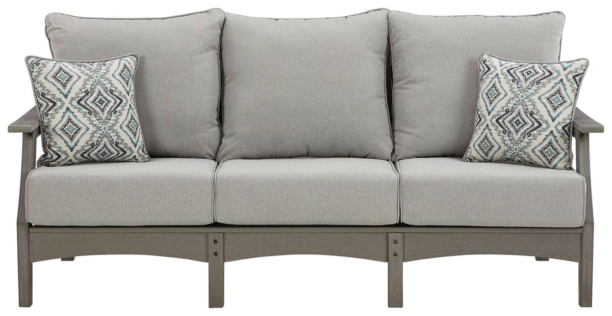 Visola - Gray - Sofa with Cushion - Forward Furniture