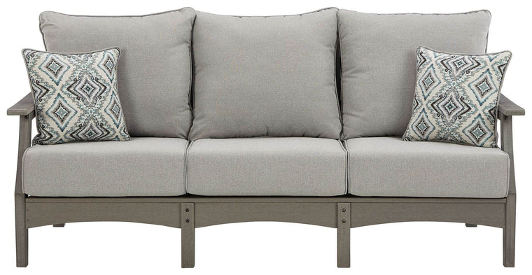 Visola - Gray - Sofa with Cushion - Forward Furniture