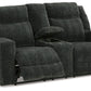 Martinglenn - Ebony - Dbl Reclining Loveseat W/Console - Fabric