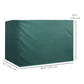 3-Seater Patio Swing Cover, Outdoor Garden Furniture Protection Hammock Glider Cover, Waterproof Dustproof Windproof, 85" x 61" x 59", Dark Green