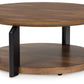 Kraeburn - Brown / Black - Round Cocktail Table