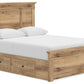 Makidern - Panel Storage Bed With Under Bed Storage Unit
