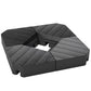 Offset Umbrella Base Outdoor Umbrella Weights, 132 lb. Capacity Water or 176 lb. Capacity Sand, Black