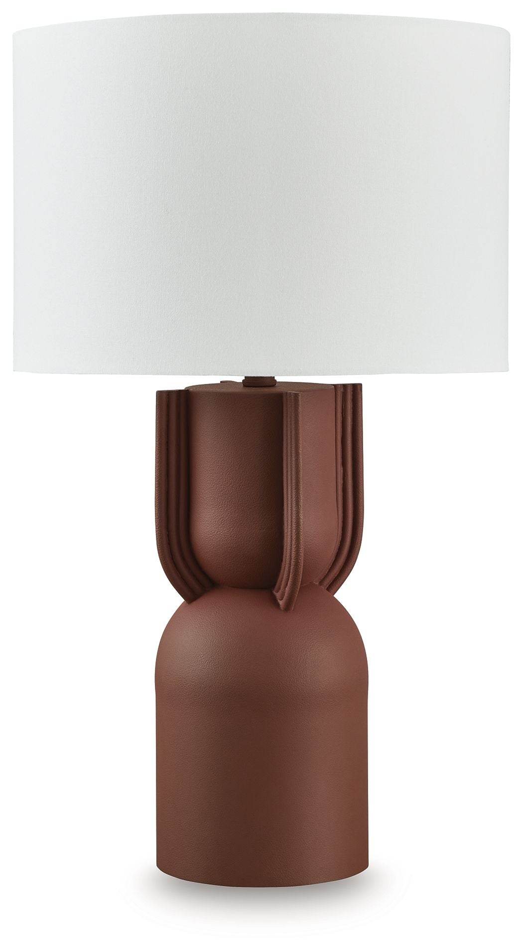 Rowandale - Metal Table Lamp - Brick Red