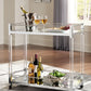 Chaseton - Clear / Silver Finish - Bar Cart