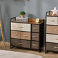7-Bin Dresser Storage Tower Cabinet Organizer Unit, Easy Pull Fabric Bins with Metal Frame for Bedroom