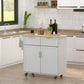 41" Kitchen Island with Solid Wood Top - Grey