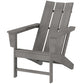 HDPE Plastic Adirondack Chair, Muskoka Chair with High Back and Wide Armrests for Fire Pit, Patio, Porch, Dark Grey