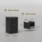 Lockable Filing Cabinet with 2 Fluted Drawers, File Cabinet with Adjustable Hanging Rails for A4 Letter Files, Black