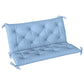 Garden Bench Cushion with Backrest, Non-Slip 2 Seater Soft Pad with Ties, Blue