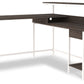 Dorrinson - White / Black / Gray - L-Desk with Storage