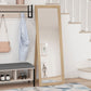 58" x 20" Floor Standing Mirror, Full Body Mirror for Bedroom, Living Room, Oak