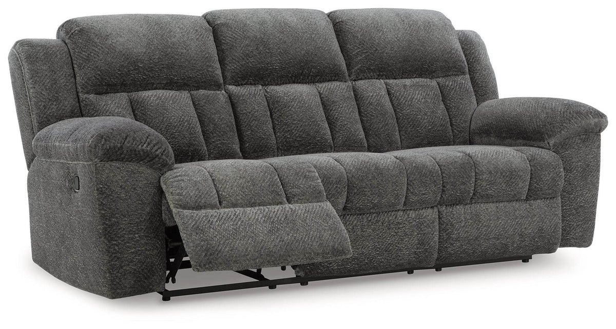Frohn - Graphite - Reclining Sofa - Fabric - Forward Furniture