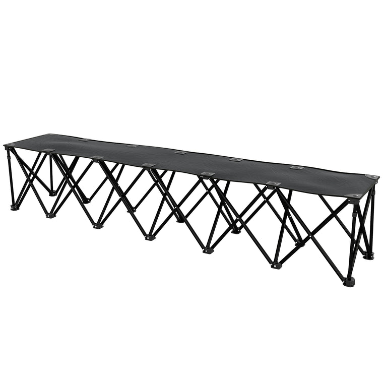 Portable 6-Seater Folding Team Bench with Carry Bag