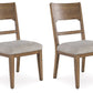 Cabalynn - Oatmeal / Light Brown - Dining Uph Side Chair (Set of 2)