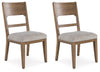 Cabalynn - Dining Uph Side Chair (Set of 2) - Oatmeal / Light Brown
