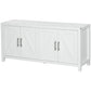 Barn-Door TV Stand for TVs up to 65" - White