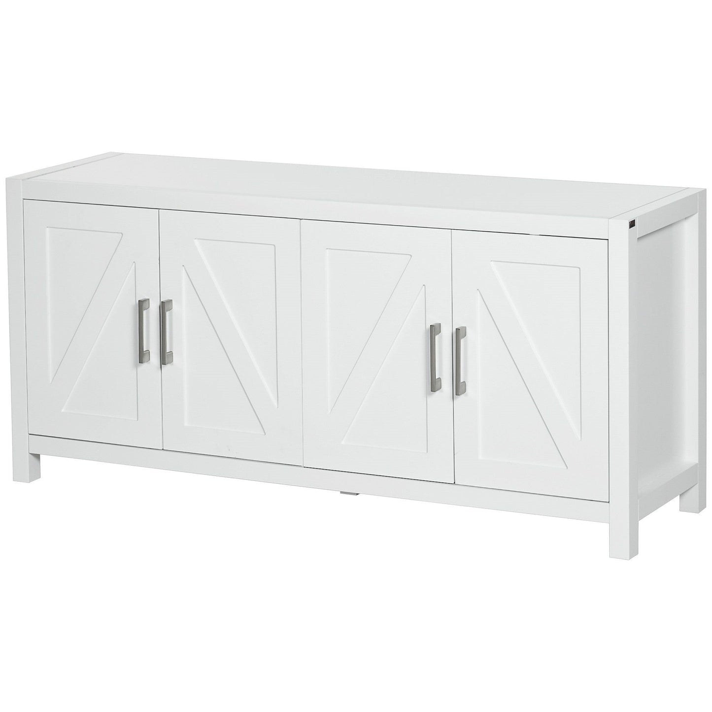 Barn-Door TV Stand for TVs up to 65" - White