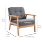 Mid-Century Tufted Accent Chair - Grey
