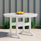 Crescent Luxe - White - Round Dining Table W/Umb Opt