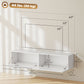 Floating TV Stand with Storage Cupboards for 45, 55, 65in TVs, Wall Mounted TV Console Entertainment Unit, White