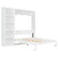 Queen Size Murphy Wall Bed with Reversible Shelf and Flexible Slat, Fold-Away Cabinet with 5-Tier Storage, 94'' L x 82'' W x 88.5'' H, White