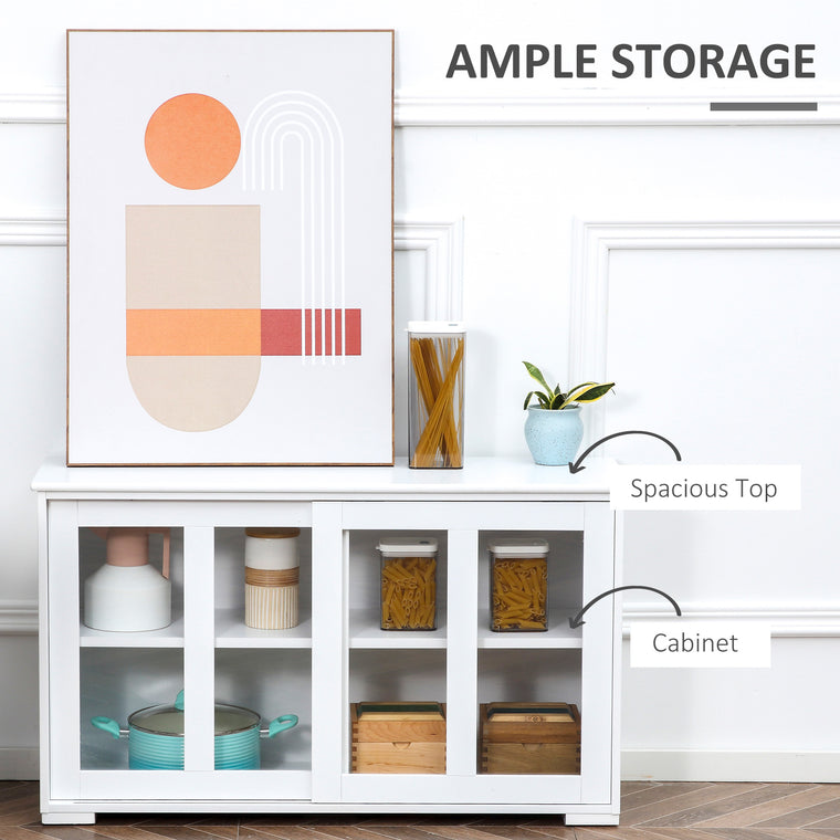 Stackable Sideboard with Sliding Glass Doors