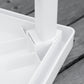 Garden Side Table, Plastic Outdoor Square Coffee Table for Drink, Snack, White