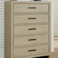 Calmoro - Five Drawer Chest - Gray