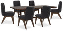 7 Pc. Table, 6 Chairs