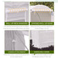 8.2x6.6x6.6ft Walk-in Tunnel Greenhouse Portable Garden Plant Growing Warm House with Door and Ventilation Window, White