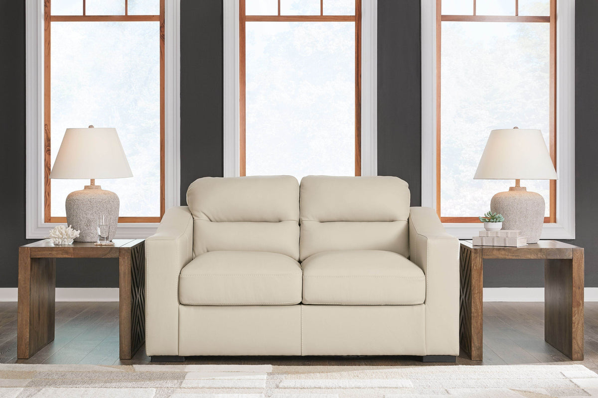 Treasure Trove - Almond - Loveseat - Leather Match - Forward Furniture
